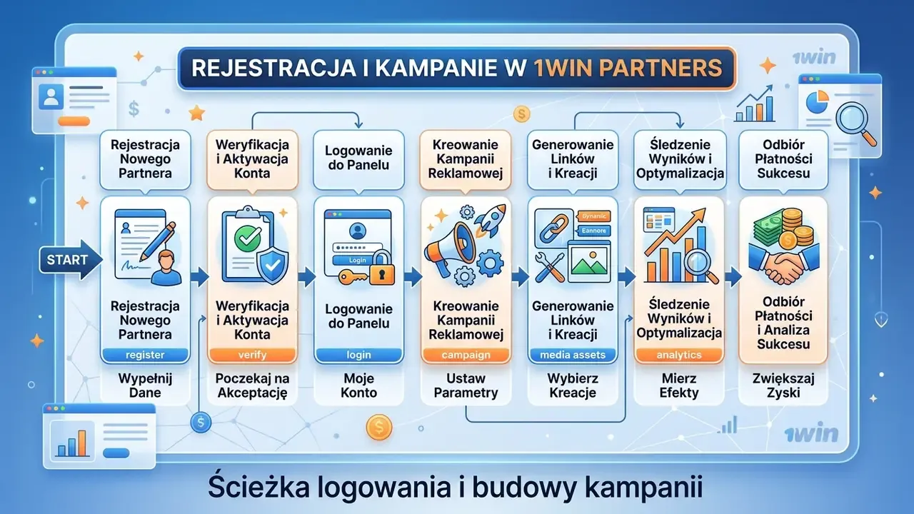 1win partner login — schemat rejestracji