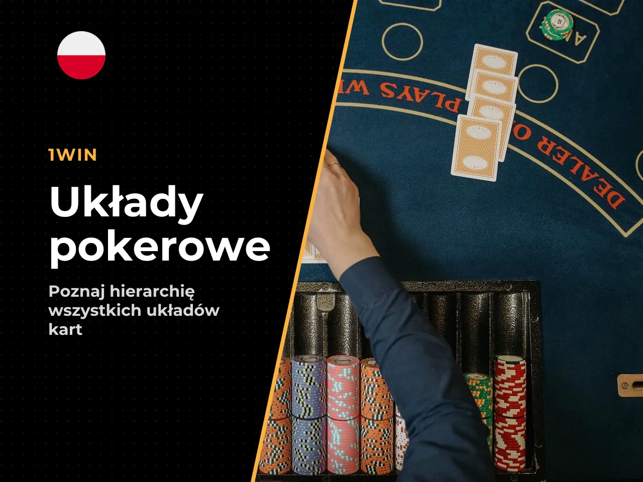 Układy pokerowe — co bije co?. Aby w ogóle rozumieć, czy wygrywasz, musisz znać hierarchię układów kart poker. Poniżej kompletna lista od najsilniejszego do najsłabszego: 1. **Poker królewski (Royal F